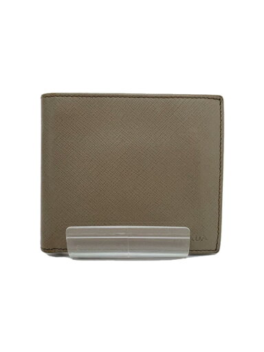 【中古】PRADA◆SAFFIANO/2つ折り財布/レザー/グレー/無地/レディース/2MO738/擦れ有【服飾雑貨他】 【中古】PRADA◆SAFFIANO/2つ折り財布/レザー/グレー/無地/レディース/2MO738/擦れ有【服飾雑貨他】