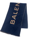 【中古】BALENCIAGA◆マフラー/カシミア/ネイビー/メンズ/200882 434269/MADE IN ITALY【服飾雑貨他】