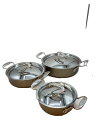 【中古】Circulon◆鍋/容量:1L/1.8L/3.1L/サイズ:16cm/20cm/24cm/3点セット/SLV【キッチン用品】