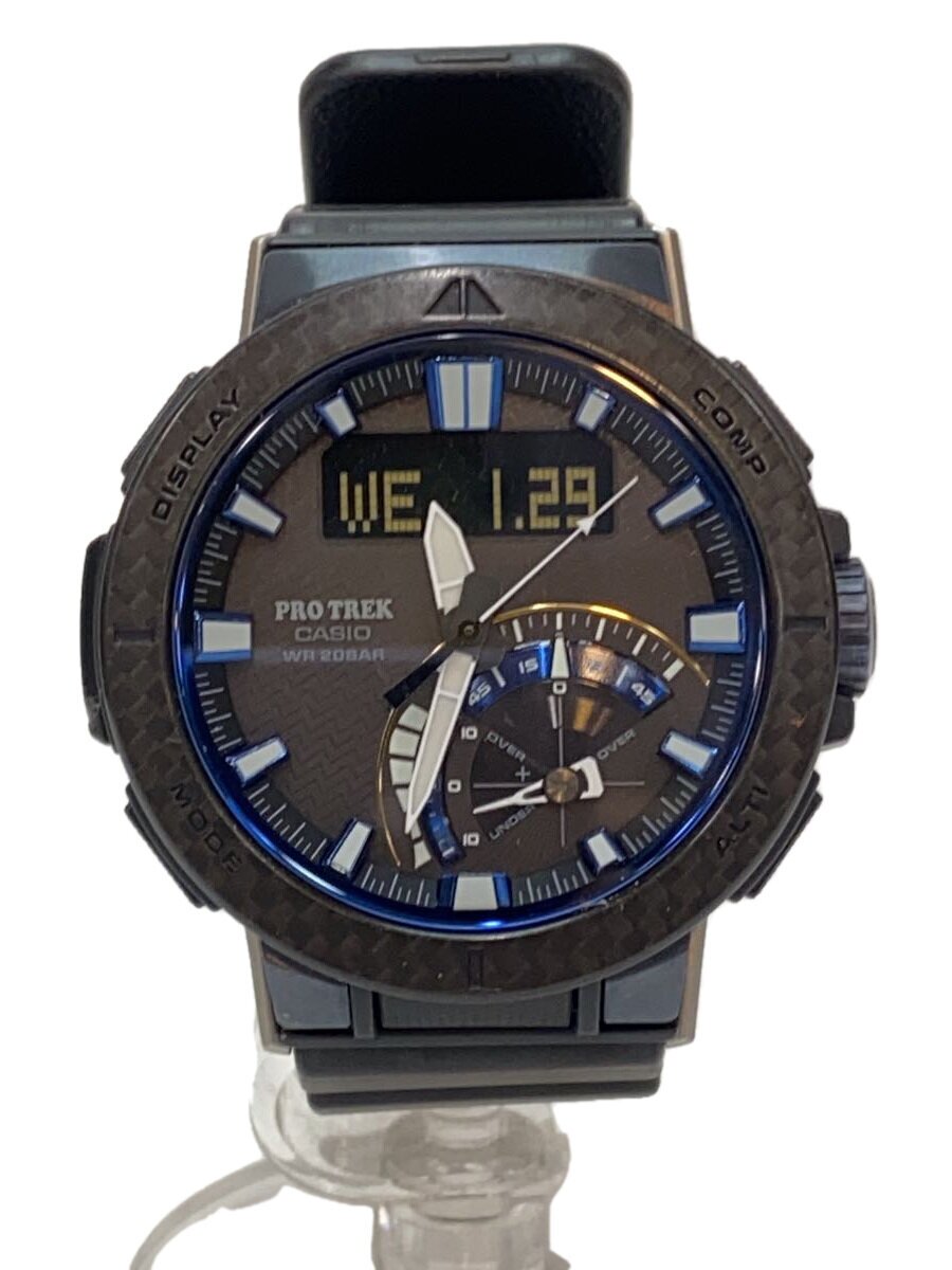 【中古】CASIO◆ソーラー腕時計_PRO TREK/デジアナ【服飾雑貨他】