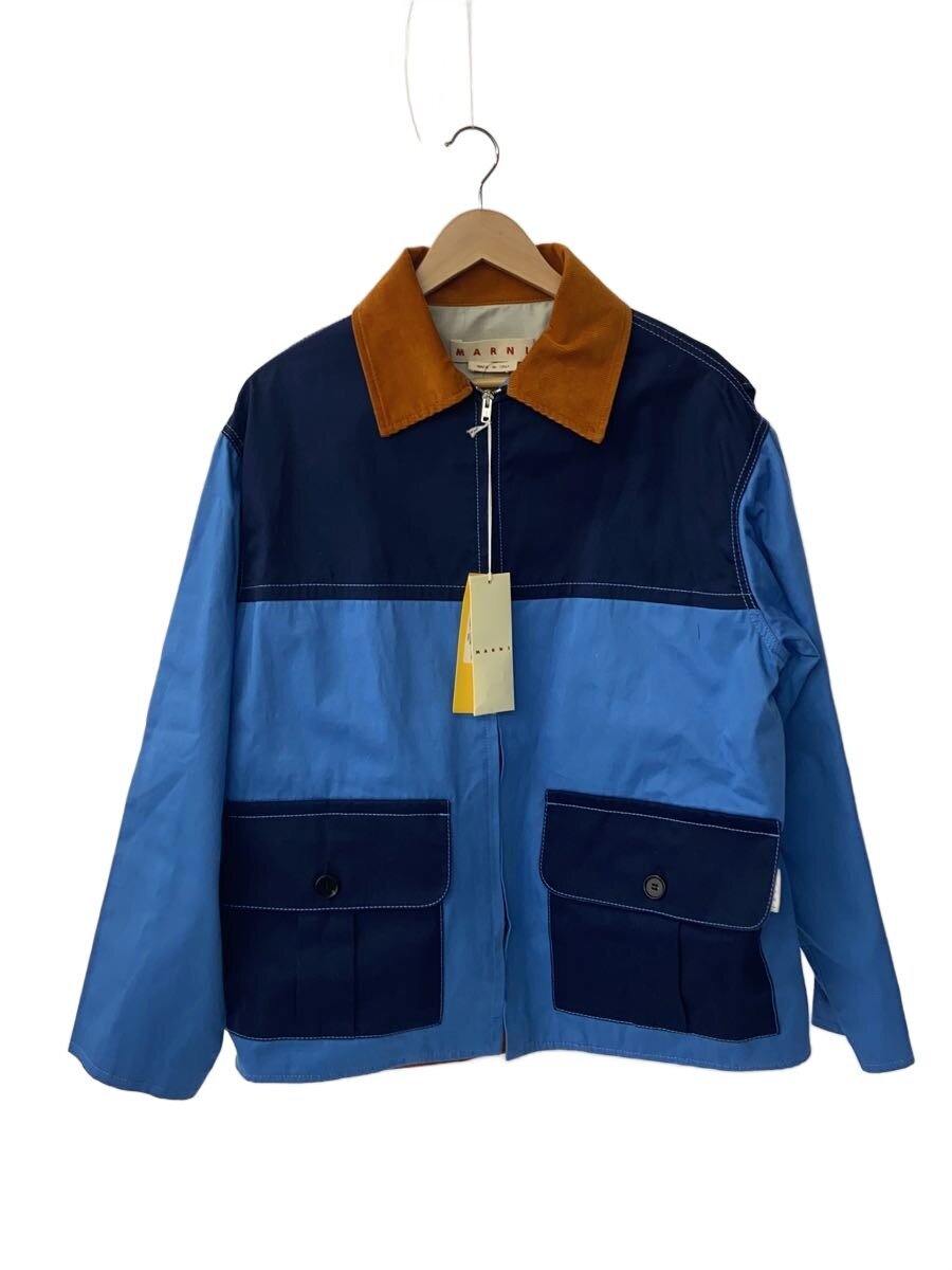 【中古】MARNI◆コットンギャバジンバイカラーハンティングジャケット/46/コットン/JUMU0137QU///【メンズウェア】