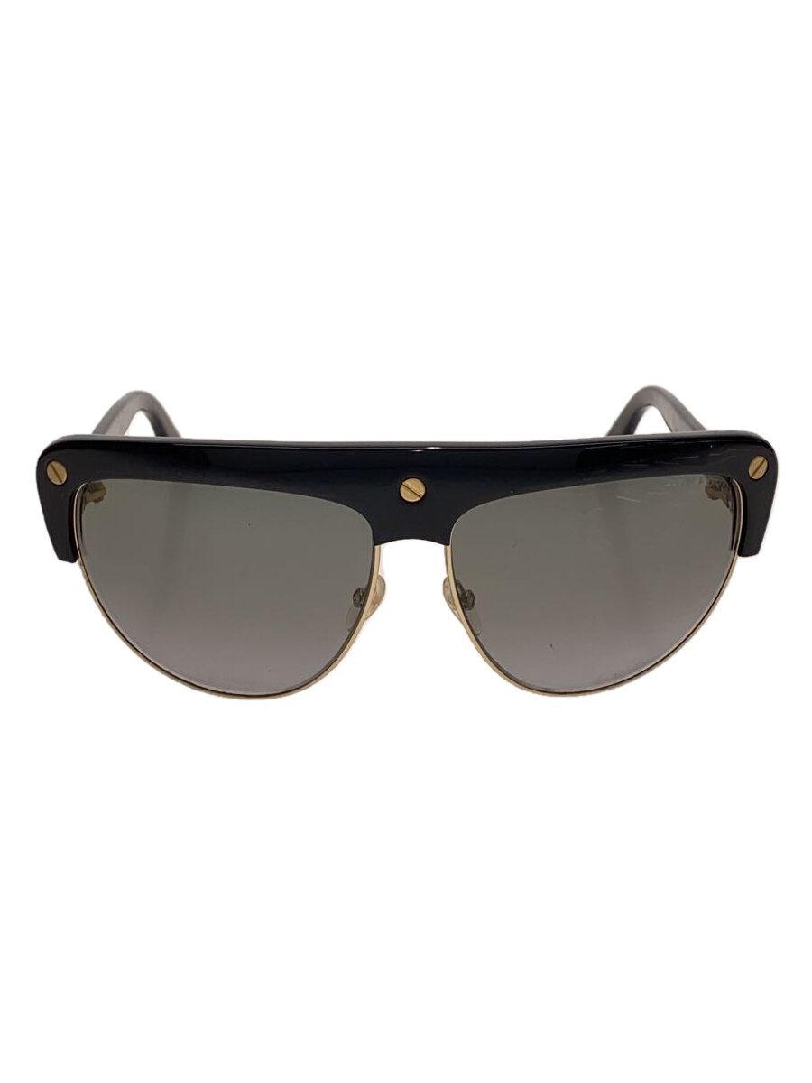 【中古】TOM FORD◆サングラス/ウェリントン/プラスチック/BLK/GRY/メンズ/TF318【服飾雑貨他】