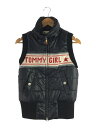 【中古】TOMMY HILFIGER◆ジャケット/M/ポリエステル/BLK/無地【キッズ】