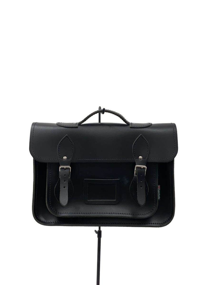 【中古】Zatchels◆バッグ/レザー/BLK//【バッグ】