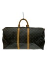 【中古】LOUIS VUITTON◆キーポル・バンドリエール55_モノグラム・キャンバス_BRW/PVC/BRW【バッグ】