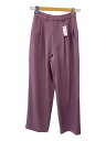 【中古】CLANE◆BSIC TUCK PANTS/ボトム/0/ポリエステル/PUP/無地/19110-7231【レディースウェア】