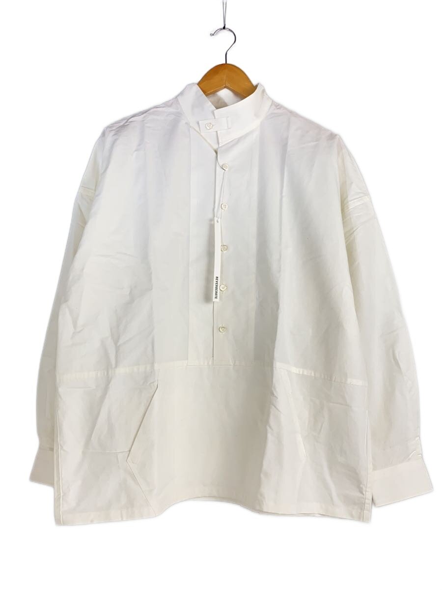 REVERBERATE◆STANDCOLLAR PULLOVER SHIRT/36/コットン/ホワイト