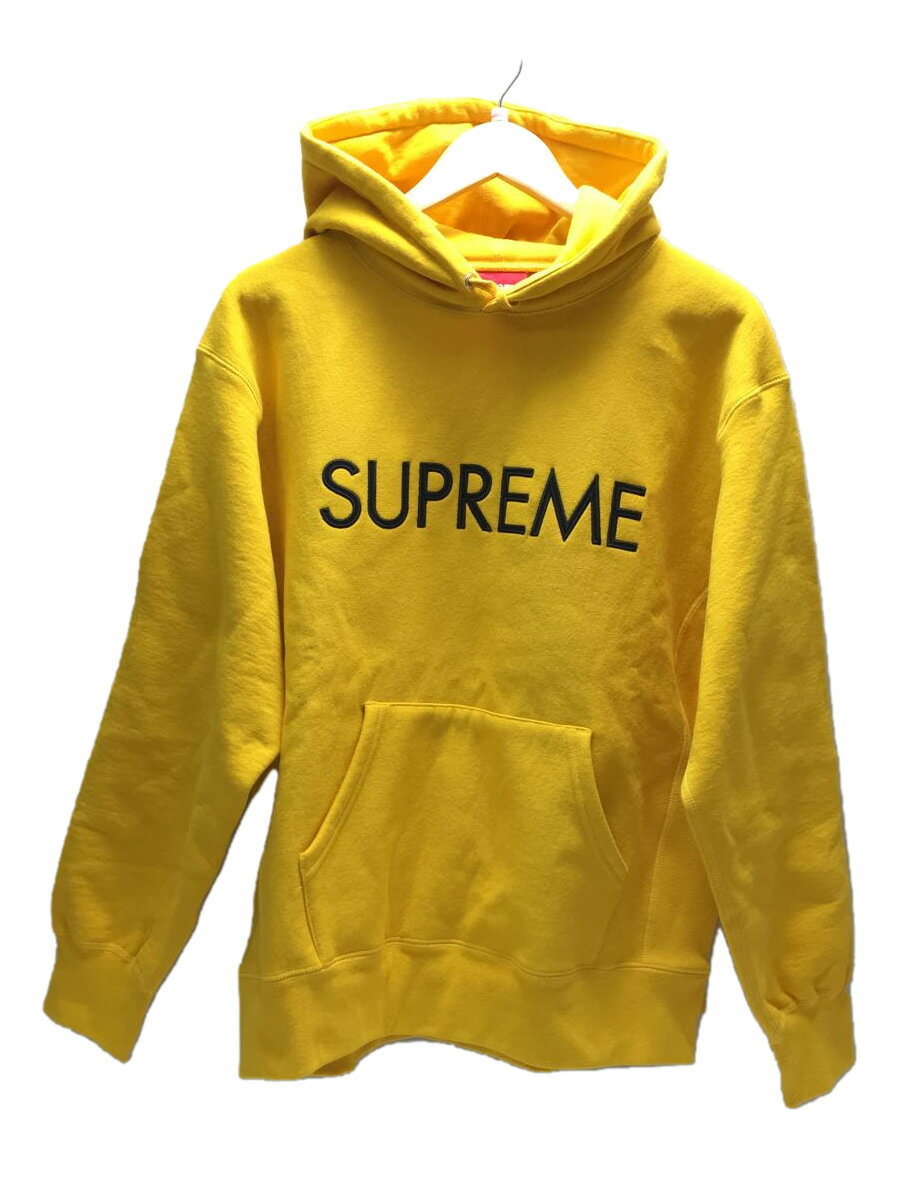 【中古】Supreme◆21AW/Capital Hooded Sweatshirt/パーカー/M/コットン/YLW【メンズウェア】