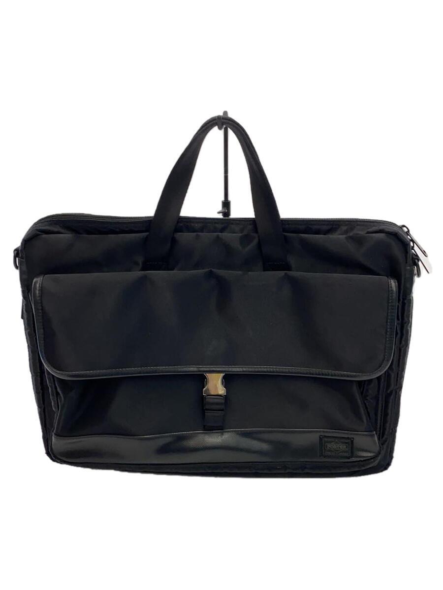 【中古】PORTER◆ブリーフケース/ナイロン/BLK【バッグ】