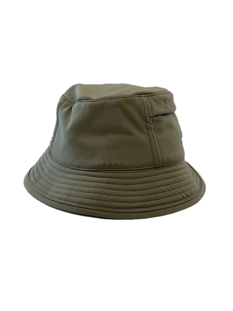 【中古】C.P.COMPANY◆CHROME BUCKET HAT/ロゴ/バケットハット/L/ファー/KHK/メンズ【服飾雑貨他】