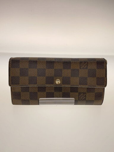 【中古】LOUIS VUITTON◆1)ポルト・フォイユ・サラ_ダミエ・エベヌ_BRW/PVC/BRW/レディース【服飾雑貨他】 【中古】LOUIS VUITTON◆1)ポルト・フォイユ・サラ_ダミエ・エベヌ_BRW/PVC/BRW/レディース【服飾雑貨他】