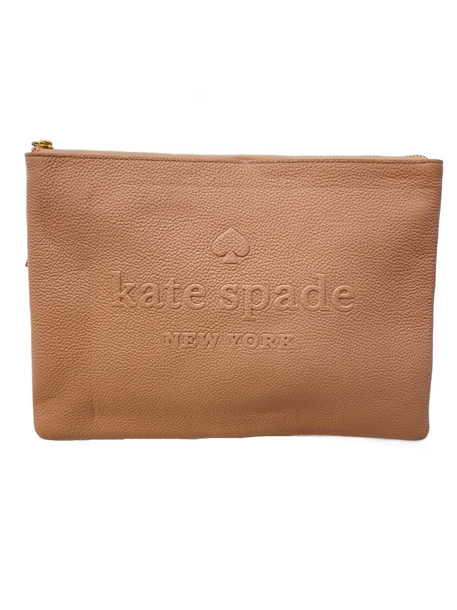 KATE SPADE - 【中古】kate spade new york◆クラッチバッグ/レザー/PNK【バッグ】