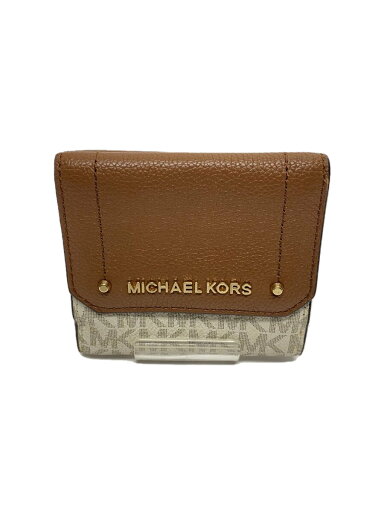 【中古】MICHAEL KORS◆3つ折り財布/レザー/BRW/総柄/レディース/35H8GYEF2B【服飾雑貨他】 【中古】MICHAEL KORS◆3つ折り財布/レザー/BRW/総柄/レディース/35H8GYEF2B【服飾雑貨他】