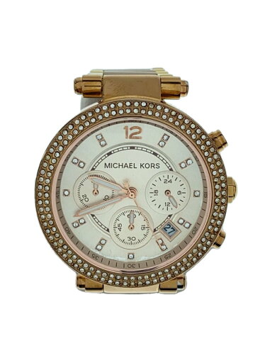 【中古】MICHAEL KORS◆クォーツ腕時計/アナログ/ステンレス/SLV/GLD/SS/MK-5896【服飾雑貨他】 【中古】MICHAEL KORS◆クォーツ腕時計/アナログ/ステンレス/SLV/GLD/SS/MK-5896【服飾雑貨他】