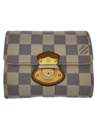 【中古】LOUIS VUITTON◆ポルト・フォイユ・ジョイ_ダミエ・アズール_WHT/PVC/WHT/レディース【服飾雑貨他】 【中古】LOUIS VUITTON◆ポルト・フォイユ・ジョイ_ダミエ・アズール_WHT/PVC/WHT/レディース【服飾雑貨他】
