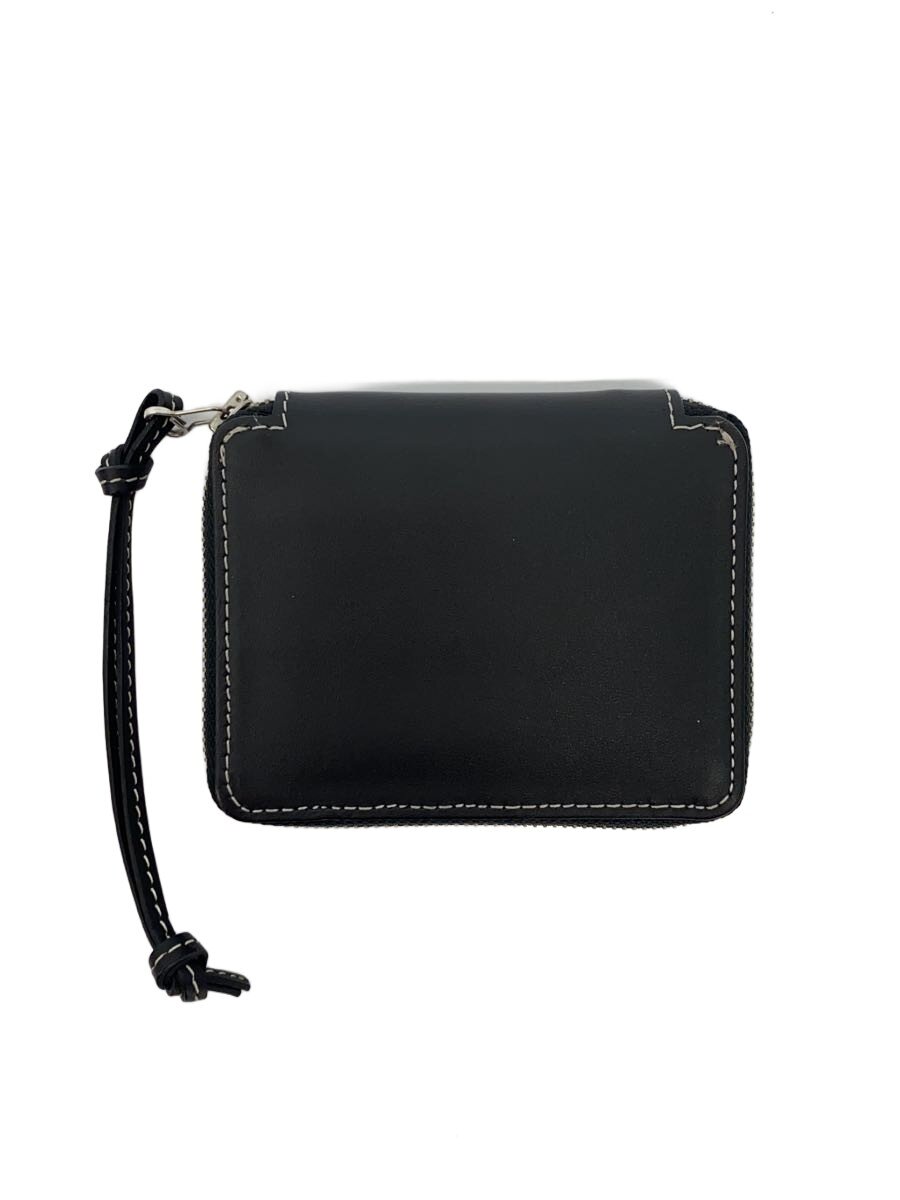 SOPO/Round Zip Purse/2つ折り財布/レザー/BLK/無地/メンズ