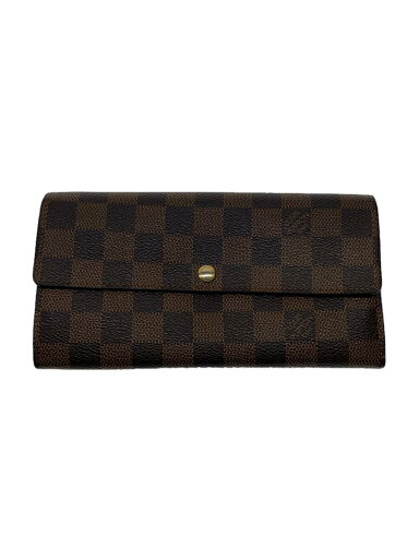 【中古】LOUIS VUITTON◆1)ポルト・フォイユ・サラ_ダミエ・エベヌ_BRW/PVC/BRW/レディース【服飾雑貨他】 【中古】LOUIS VUITTON◆1)ポルト・フォイユ・サラ_ダミエ・エベヌ_BRW/PVC/BRW/レディース【服飾雑貨他】