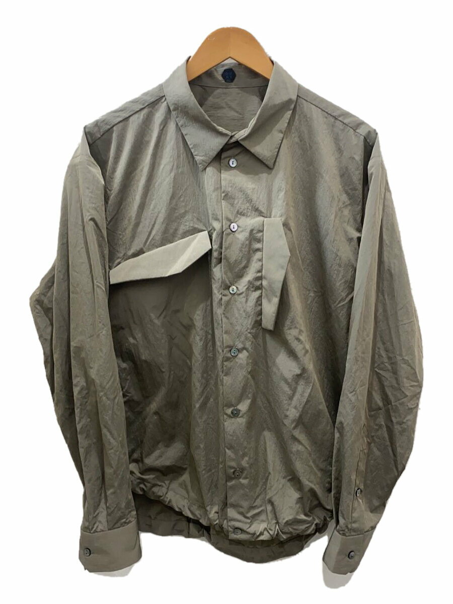 【中古】OUAT◆TEST SHIRTS/長袖シャツ/3/ナイロン/KHK/242MCAS164//【メンズウェア】