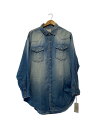 【中古】MYTHINKS◆MY DENIM WESTERN SHIRT/長袖シャツ/L/デニム/IDG/無地【メンズウェア】