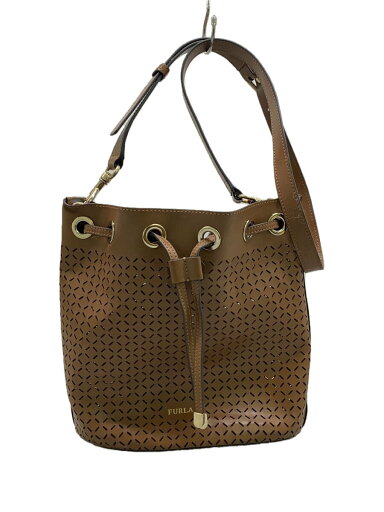 【中古】FURLA◆ショルダーバッグ/レザー/BRW【バッグ】 【中古】FURLA◆ショルダーバッグ/レザー/BRW【バッグ】