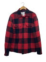 【中古】Woolrich◆ALASKAN WOOL CHECK OVERSHIRT/L/ウール/RED/チェック/WOOS0067//【メンズウェア】