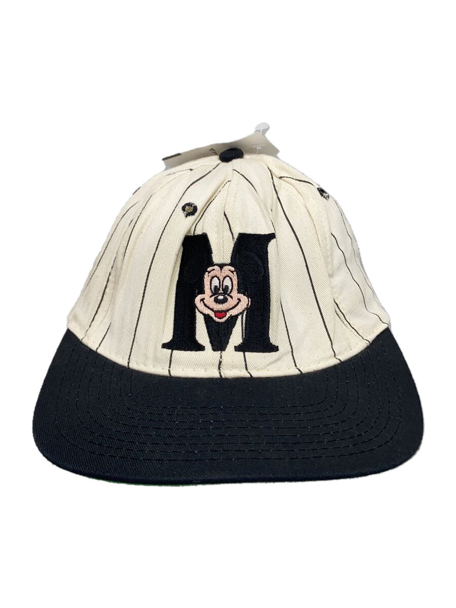 【中古】90s~/mickey mouse/usa製/キャップ/FREE/BEG/ストライプ/メンズ【服飾雑貨他】