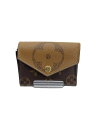 【中古】LOUIS VUITTON◆ポルト・フォイユ・ゾエ_モノグラム・リバース・キャンバス_BRW/PVC/レディース【服飾雑貨他】