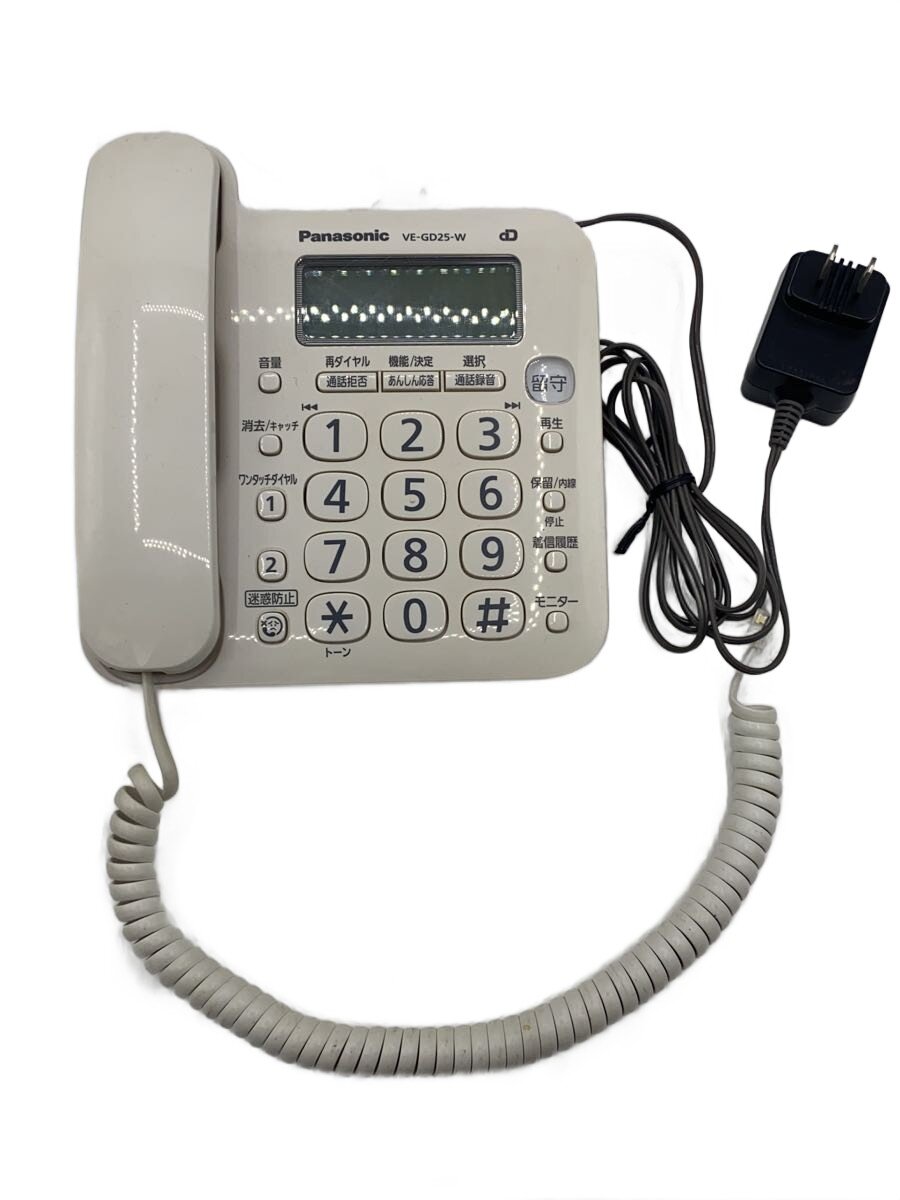 【中古】Panasonic◆電話機 RU・RU・RU VE-GD25TA-W【家電・ビジュアル・オーディオ】