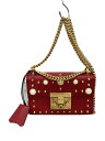 【中古】GUCCI◆チェーン・ショルダーバッグ_パドロック/レザー/RED【バッグ】
