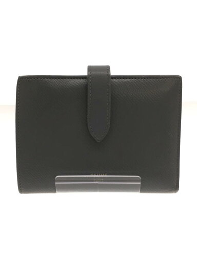 【中古】CELINE◆2つ折り財布/レザー/GRY/無地/レディース【服飾雑貨他】 【中古】CELINE◆2つ折り財布/レザー/GRY/無地/レディース【服飾雑貨他】