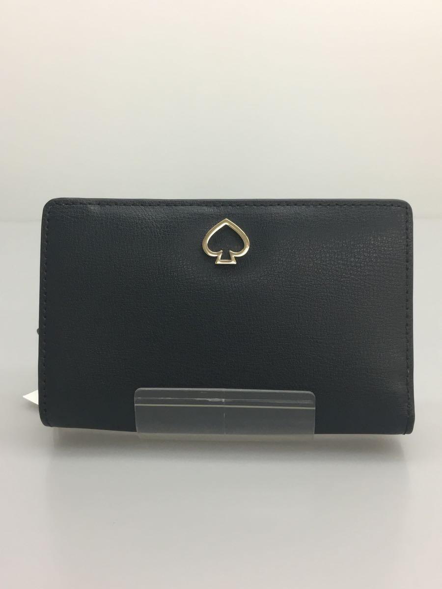 【中古】kate spade new york◆2つ折り財布/--/BLK/レディース/WLRU6082//【服飾雑貨他】