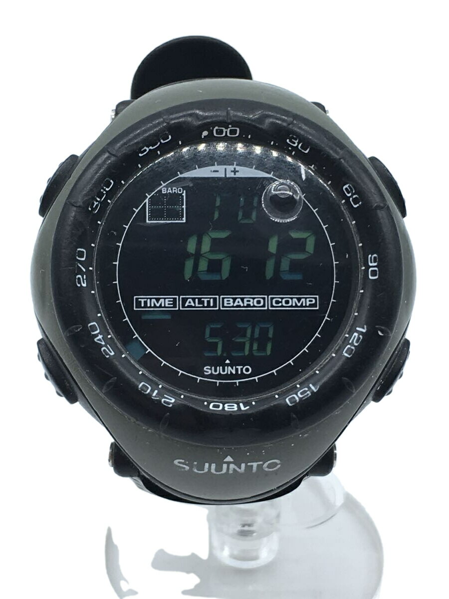 【中古】SUUNTO◆腕時計/デジタル/ラバー/BLK/BLK/VECTOR【服飾雑貨他】