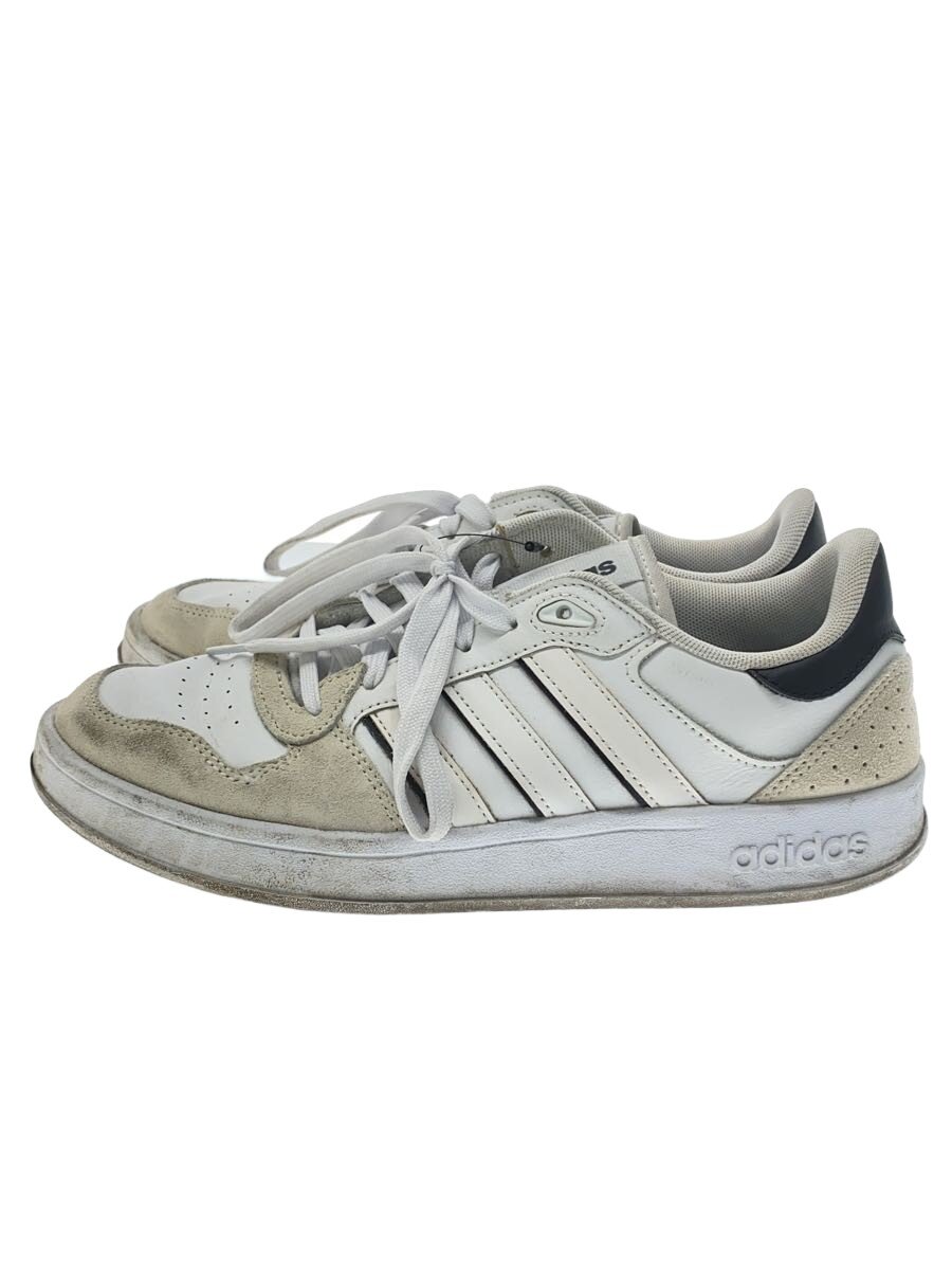 adidas◆BREAKNET PLUS_ブレイクネット プラス/26cm/WHT/レザー