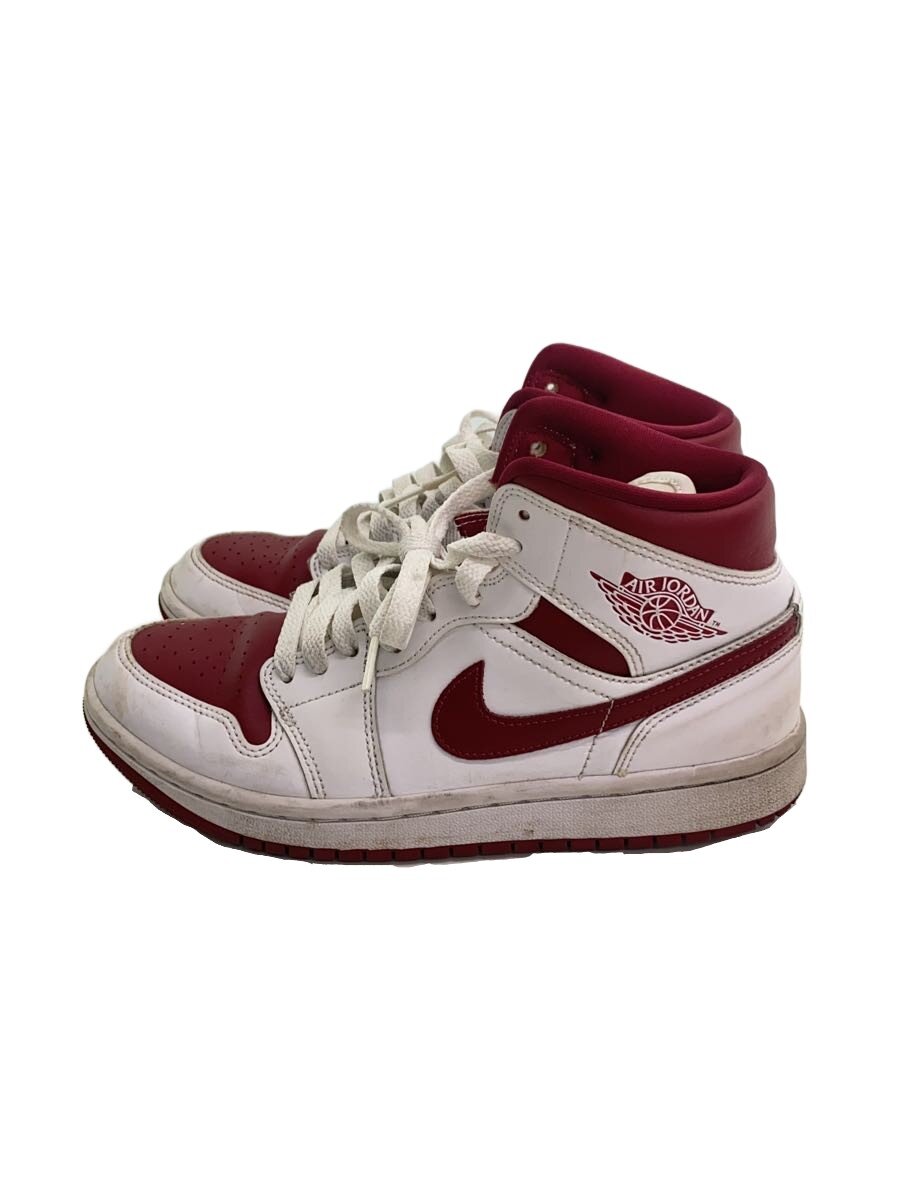 Rakuten - 【中古】NIKE◆AIR JORDAN 1 MID_エアジョーダン 1 ミッド/24cm/WHT【シューズ】