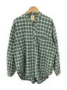 【中古】My Grandfather Shirt/長袖シャツ/XL/コットン/GRN/チェック【メンズウェア】(4)