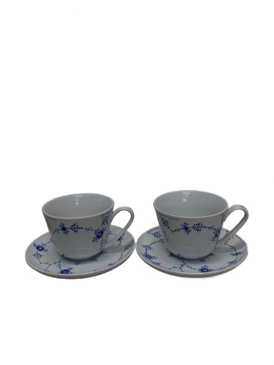 【中古】ROYAL COPENHAGEN◆カップ&ソーサー/2点セット/WHT【キッチン用品】