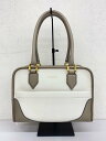 【中古】J&M DAVIDSON◆MIA CUBE/バッグ/--/IVO/無地【バッグ】(4)