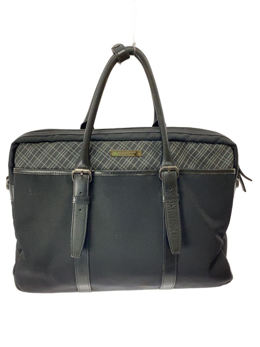 【中古】BURBERRY BLACK LABEL◆ブリーフケース/--/BLK【バッグ】