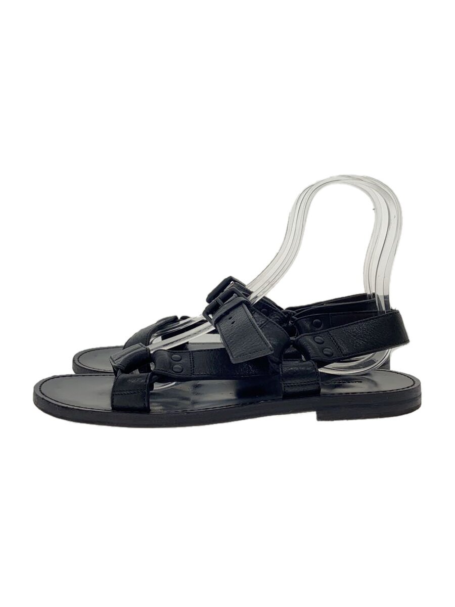 【中古】BOTTEGA VENETA◆サンダル/40/BLK/レザー【シューズ】