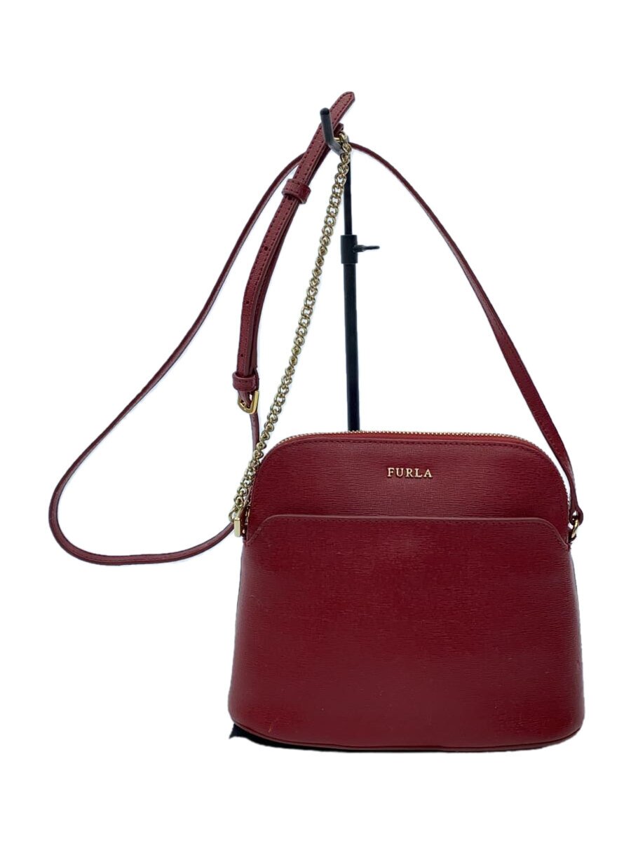 Furla - 【中古】FURLA◆ショルダーバッグ/--/RED/無地【バッグ】