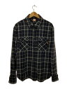 UNDEFEATED◆FLANNEL SHIRT/XL/コットン/BLK/チェック/JP20010