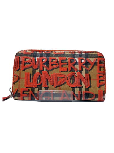 【中古】BURBERRY◆長財布/--/RED/総柄/メンズ/グラフィティ/ラウンドジップ//【服飾雑貨他】 【中古】BURBERRY◆長財布/--/RED/総柄/メンズ/グラフィティ/ラウンドジップ//【服飾雑貨他】