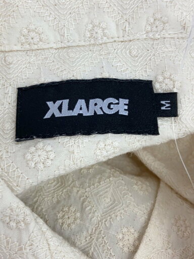 【中古】X-LARGE◆半袖シャツ/M/コットン/WHT/総柄/101252014005【メンズウェア】