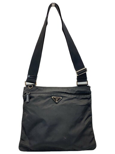 【中古】PRADA◆ショルダーバッグ/ナイロン/BLK/無地【バッグ】 【中古】PRADA◆ショルダーバッグ/ナイロン/BLK/無地【バッグ】