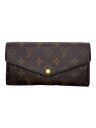 【中古】LOUIS VUITTON◆2)ポルト・フォイユ・サラ_モノグラム・キャンバス_BRW_コクリコ/PVC/BRW/総柄/レディース【服飾雑貨他】(4)