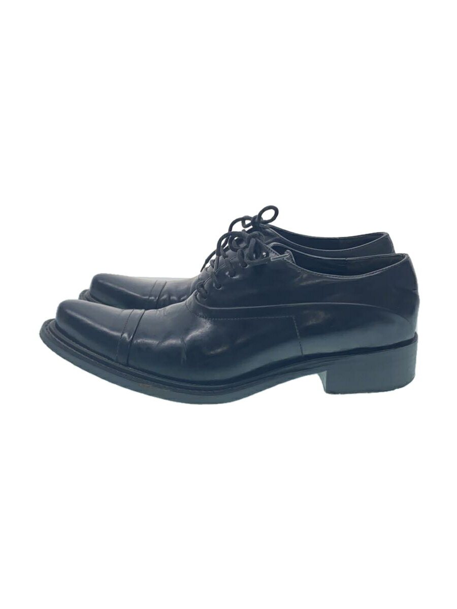 【中古】PRADA◆シューズ/36.5/BLK/レザー【シューズ】