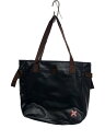 【中古】LUGGAGE LABEL◆トートバッグ/レザー/ブラック/黒/無地【バッグ】