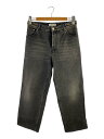 【中古】BALENCIAGA◆ボトム/25/デニム/BLK/600235 TBP47//【レディースウェア】