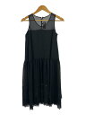【中古】th products◆LAYERED DRESS/ノースリーブワンピース/0/ポリエステル/ブラック/2301-WDR01-M201【レディースウェア】(4)