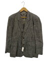 【中古】MEN’S BIGI◆テーラードジャケット/M/リネン/GRY【メンズウェア】